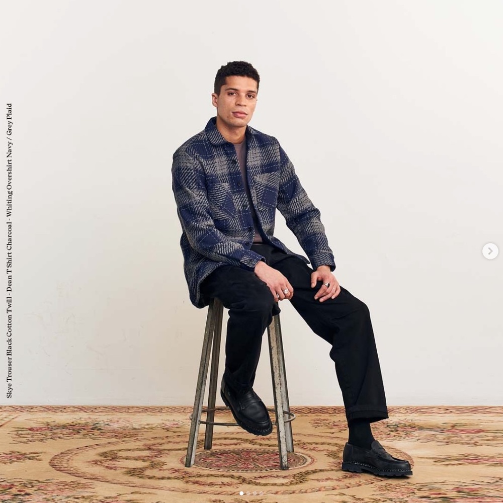 Wax London Skye Trousers in Cotton Twill Black